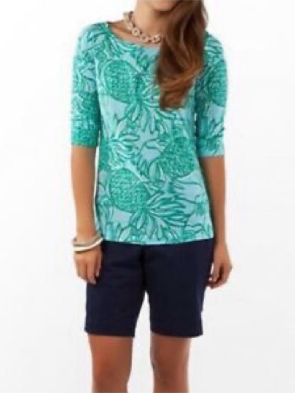 Lilly Pulitzer Cassie 3/4 sleeve top in toucan tango print size large NWOT